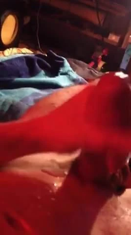 Hard cock stroking makes the cum shoot out 5