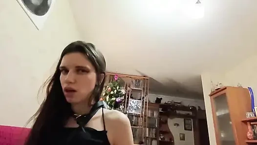 dan seks dengan kecantikan yang indah, di lidah dan wajah