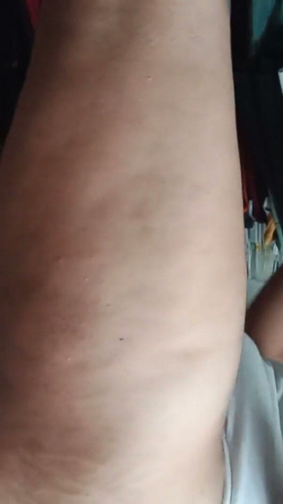 chubby wife films herself for her husband in underwear | Clip 1