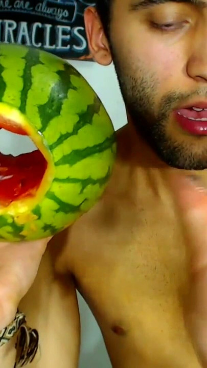 Fucking a watermelon until I cum inside it - Camilo Brown | Clip 1