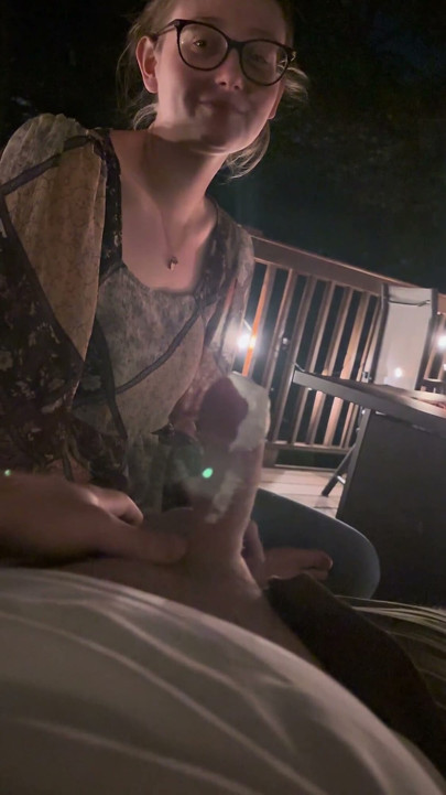 Wife Eats Roasted Marshmellows off My Cock