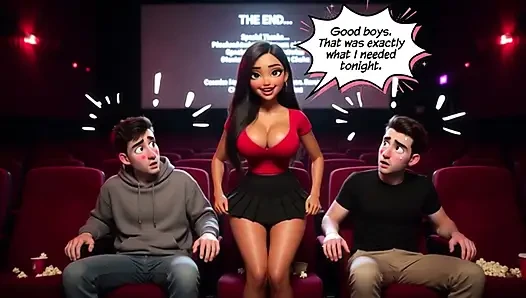 Üvey kız üvey babası için yasak arzudan sonra porno tiyatrosunun bakiresi oluyor (yapay zeka oluşturuldu)