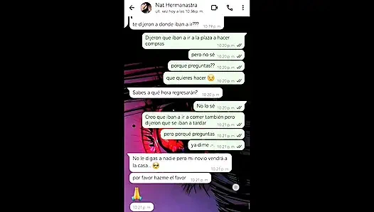 Chat with My Little Stepsister with Happy Final - Nati Sweet - Natasha Caseros