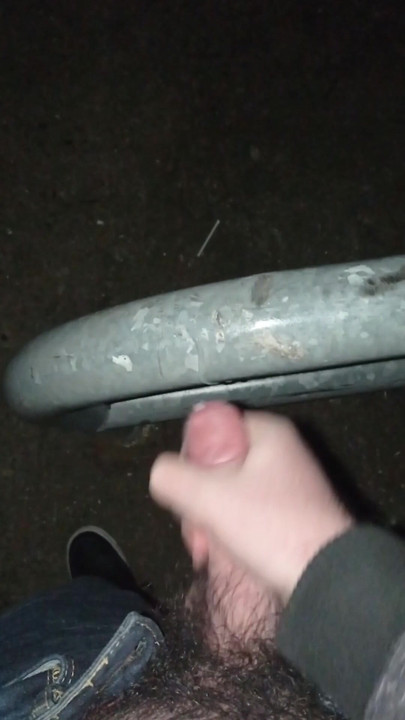 Gay cum in public (by night)