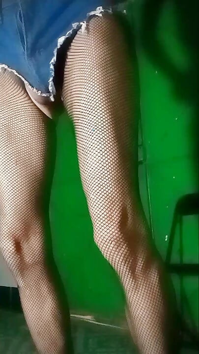 Exhibitionist transvestite goes out at night