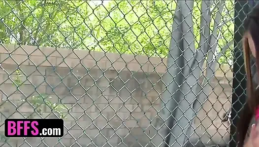 BFFS - Horny Tennis Coach Lifts His Students' Mini Skirts And Pounds Their Wet Pussies On The Field