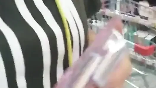 Shaving Pussy in Shop Toilet