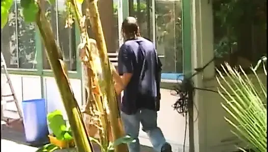 Wanna be thug turns innocent blonde out