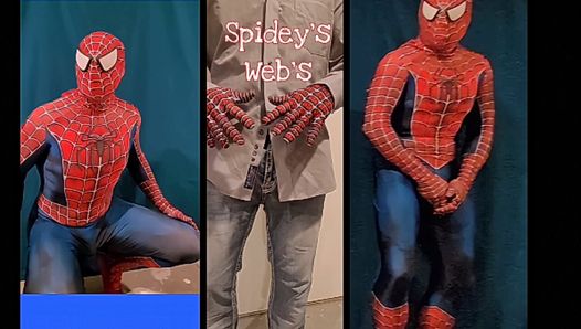 Check out Spiderman's COCK on the movie set cosplay superhero