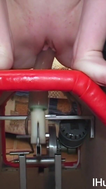 Unforgettable moment from "Horny redhead fucked with fucking machine"