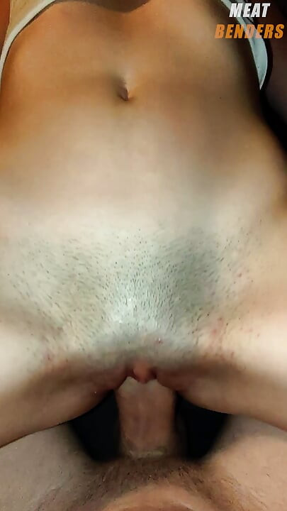 Hot brunette gets plowed by BWC and gets cumshot on ass