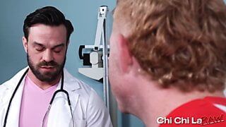 Il dottor James Fox seduce la paziente bionda pelosa Bennett Anthon