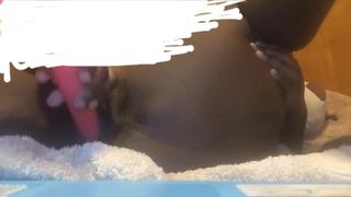 Ebony Makes Fat WET JUICY FLUFFY PUSSY SQUIRT