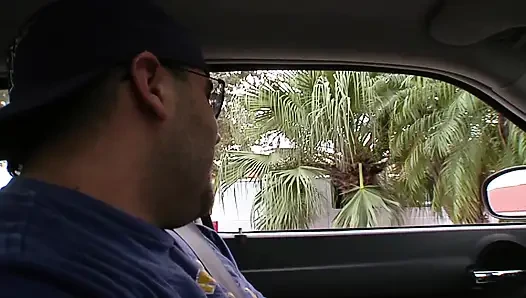 Blonde teen with small tits riding dick and gets facialized