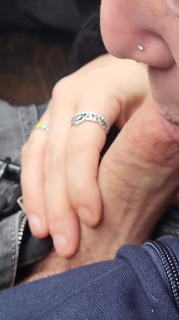 Risky Public Parking Lot Head: Deepthroating Him While People Walk By | Clip 1