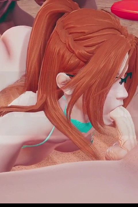 เย็ดสองรูบนชายหาด