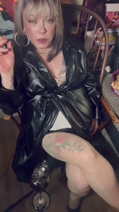 Leather Coat & Cigarettes - Miss Tina Snua Smokes For You | Clip 2