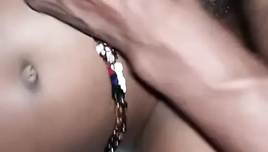 African Queen Sucks and Fucks Step Dad With Cum in Pussy