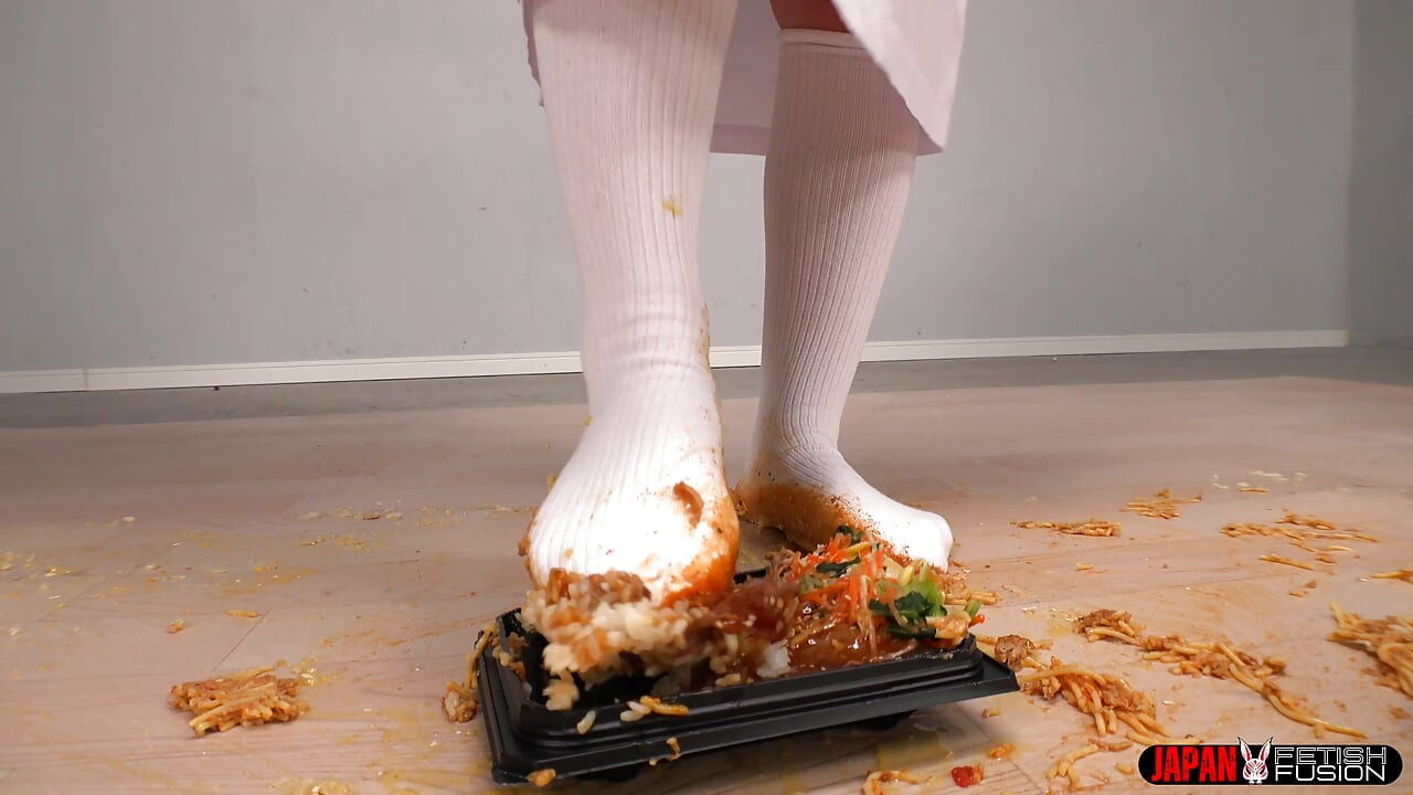 School Lunch Mess - Misaki Okina's Playful Food Crush