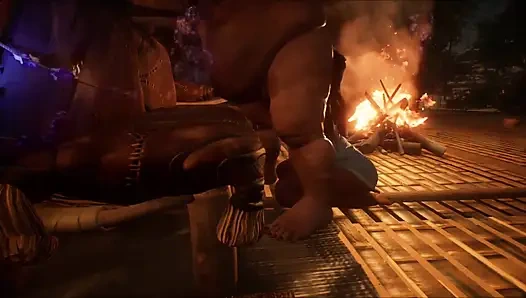 Дикая жизнь, геймплей толстый мужик трахает красивую девушку