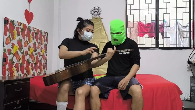 I convinced my music partner to have anal sex at her house! Real homemade sex!