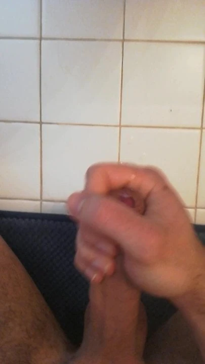 Rubbing myself in the bathroom