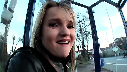 Blonde Babe Teases Tits and Toy in BDSM Bondage