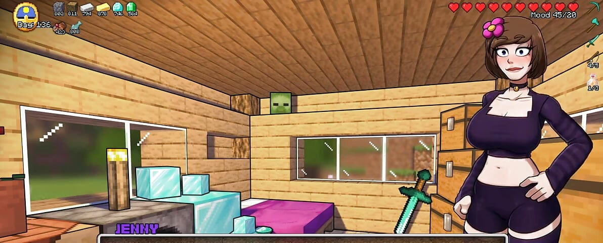 Minecraft Hornycraft パート 83 ステップ シスは私のペニスをしゃぶりたい by Loveskysanhentai