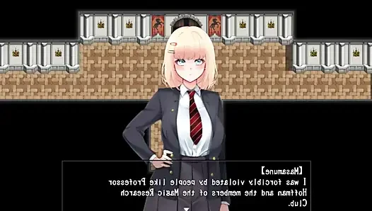 Amelie defalarca yere düşüyor, Magic Academy'de bitmeyen bir hafta hentai oyunu seks dansı ahegao sert dildo sikme