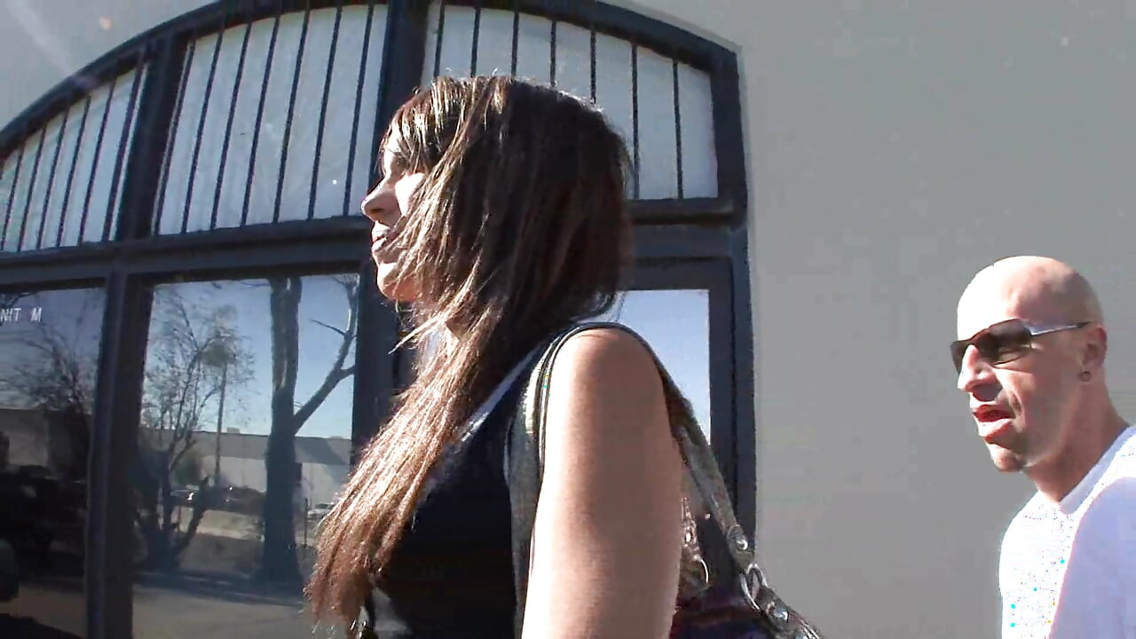 Young brunette picked up and banged by a big cock