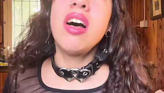 Horny latina spanking my tits and ass