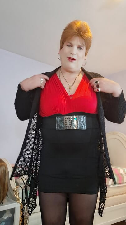 Date night with a granny tranny wife!