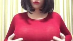 Kigurumi vrouwelijk masker sexy lichaamslijn