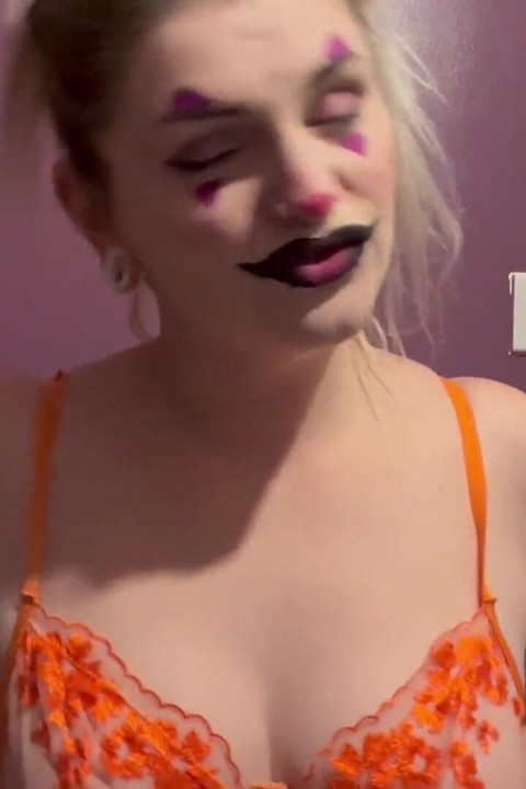 Clown Step-sister Spots You Creeping JOI Game