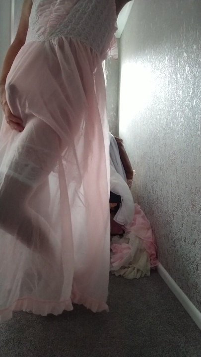 Trying on my transparent lingerie and nighties | Clip 1