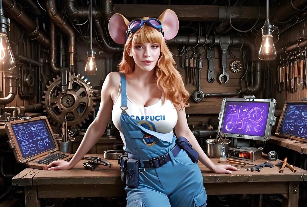 Gadget Got and Was in the Ai Cosplay of Chip and Deal