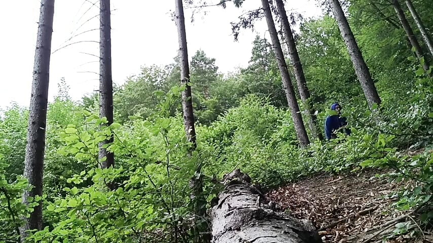 Back at the Scene Rough Forest Fap with Massive