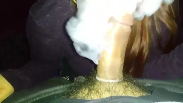 Blowing clouds on cock