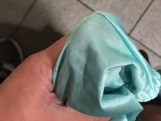 Porra de calcinha de nylon azul