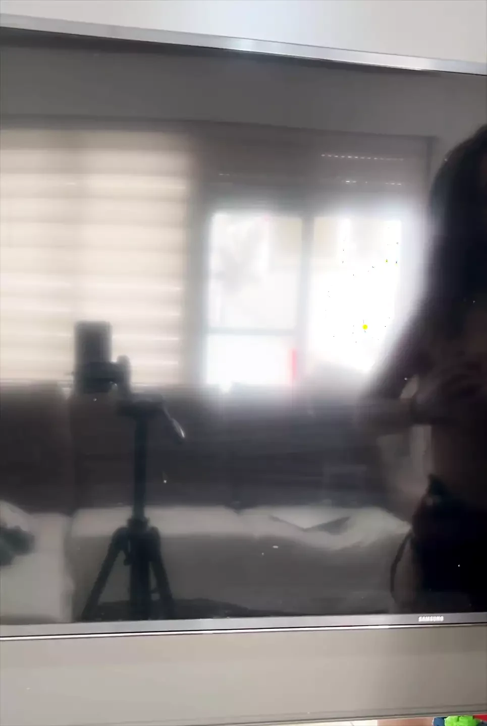 I Was Shooting a Video and I Realized That the Reflection on the Turned off TV Screen Was Really Very Sensual...