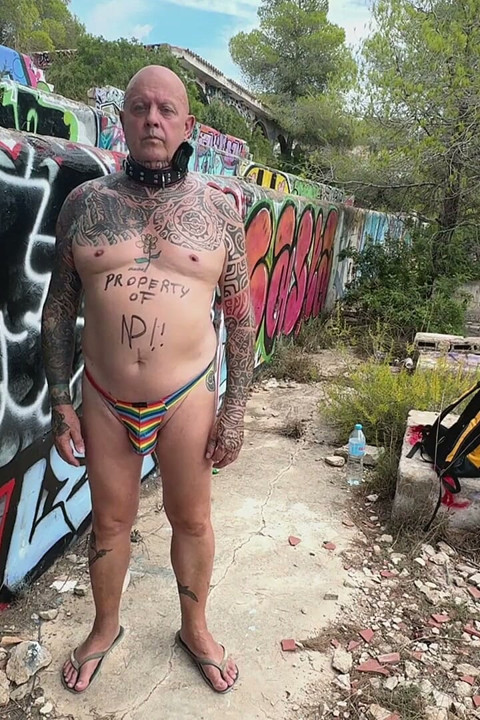 Trans Mistress Naomiperv Uses Whip an Nipple Clamps Outdoors