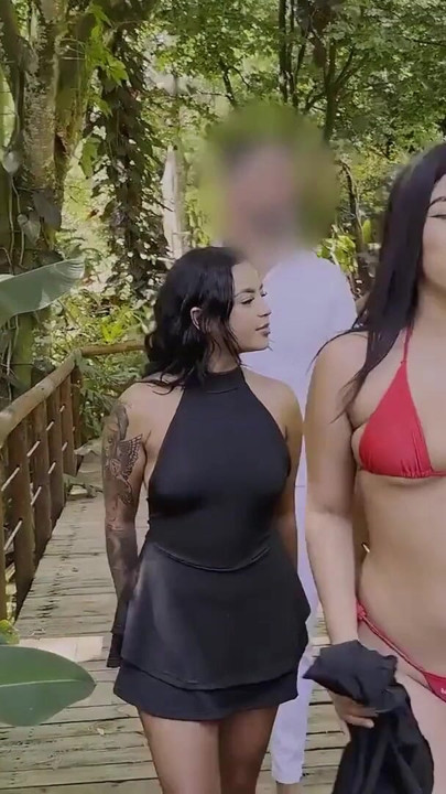 My two LATINA STEPSISTERS snuck into my room... ended up sharing my BIG COCK in an AMATEUR THREESOME | Clip 1
