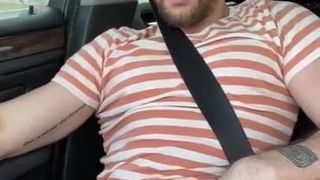 Handjob cum in car