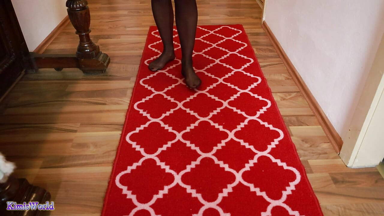 Asmr Nylon Walking on Carpet - Sheer Stockings Feet and Soft Footstep Sounds