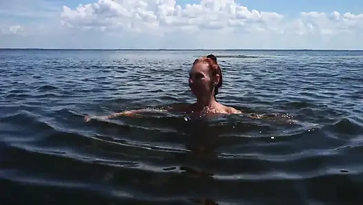 Volga-river'da yüzme