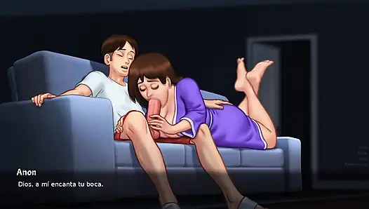 Mommy helps her stepson finish several times - summertime saga