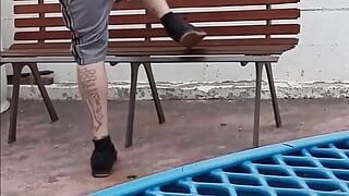 Masturbating on the Bench
