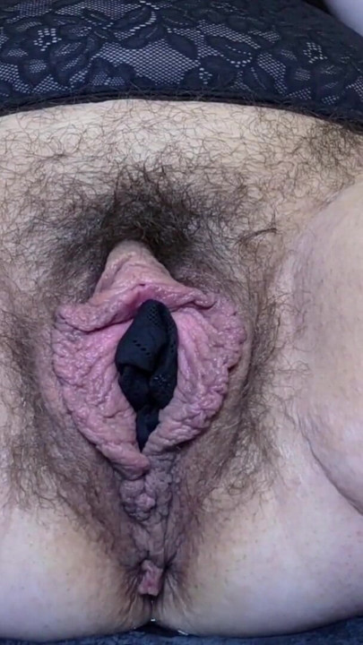 Black Lace Panty Play & Stuffing Them Inside A Big Pussy | Clip 2