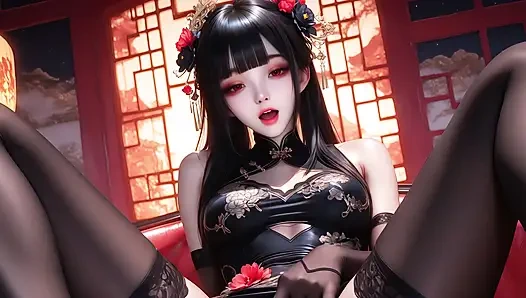 Cheongsam-Mädchen-Sextrip