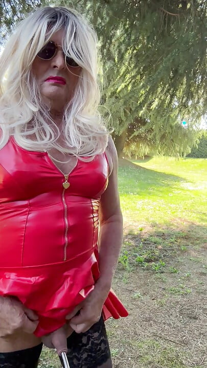 Shemale urethral probe outdoors